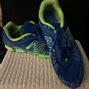 New Balance Sneakers in Blue and Neon Green